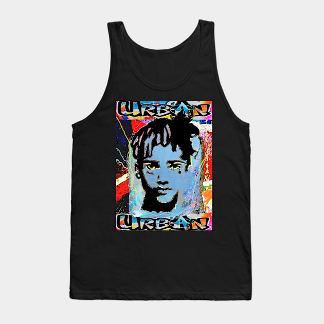 Urban Graffiti Face 7 Tank Top by LowEndGraphics